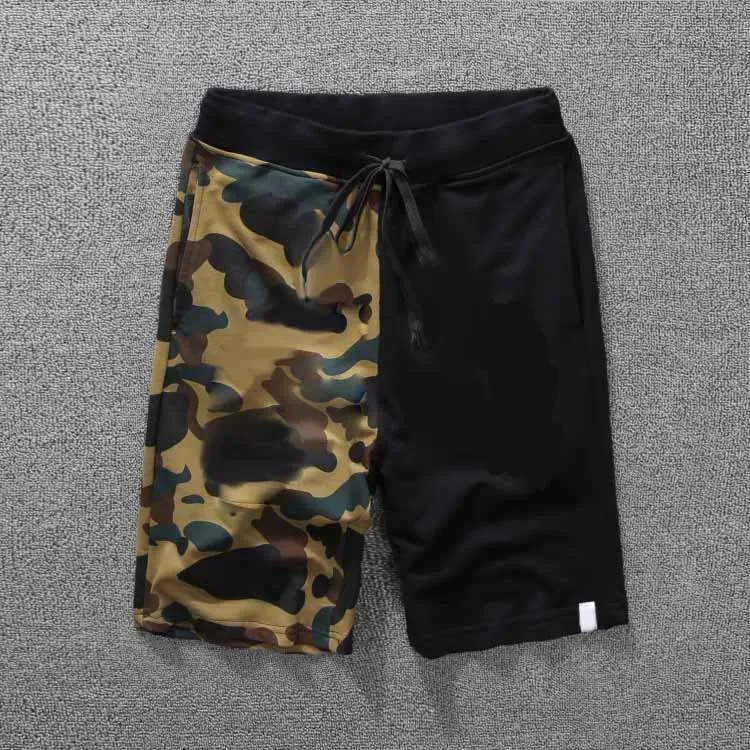 New Men's Pants Fashion Print Camouflage color stitching Teenager Summer Shorts Classic Streetwear Boys Sweatpants Size S-2XL