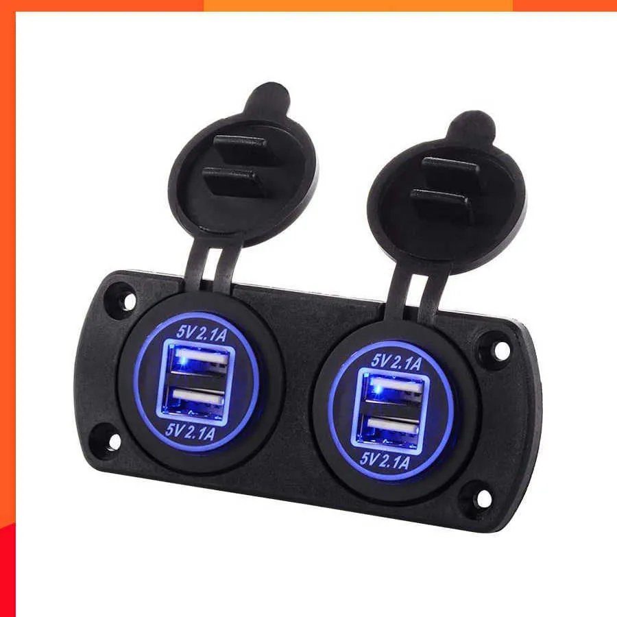 NOVO DO DUPO 4.2A USB CARREGADOR DE CARAGEM DE CARAGEM DE 4 PORTA DE 4 PORTA CARREGADOR USB com montagem em painel para caminhão de motocicleta Marine Motorcycle de 12V/24V Marine Motorcycle