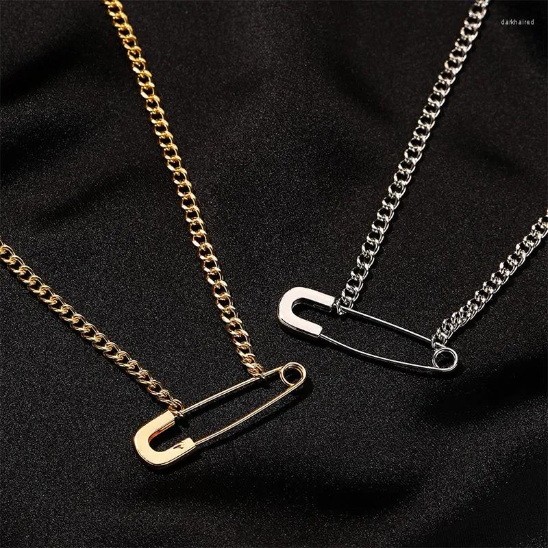 Kettingen unieke papieren clipvormige kettingen voor vrouwen vrouwelijke eenvoudige zilveren kleur sleutelbeen ketting minimalistische sieraden