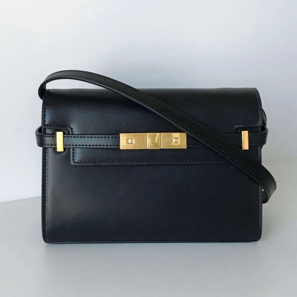 Bolsa feminina de couro genuíno Manhattan, bolsa de designer de luxo, bolsa de ombro banhada a ouro, fivela, bolsa mensageiro, alta qualidade, moda ag