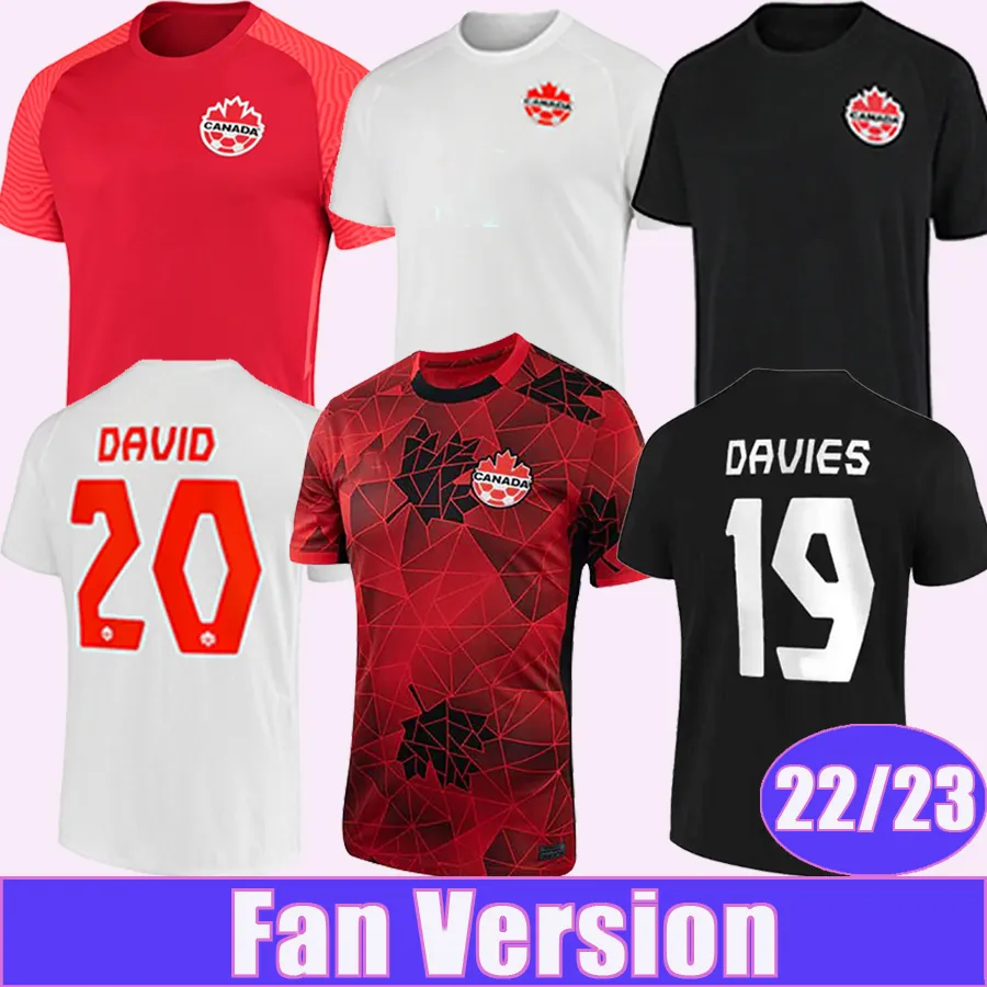 2223 Canada Larin Davies Mens Soccer Jerseys National Team J.David Piette Miller Home 3rd Football Shirts Short Sleeve volwassen uniformen