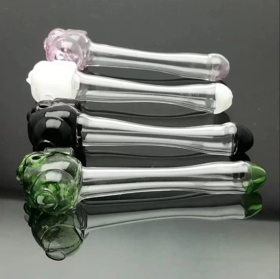 Glazen pijpen roken produceren met de hand geblazen waterpijpkleurige skull pipecolored