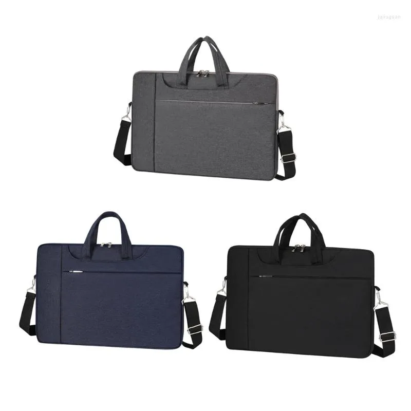 BRECH CASES Notebook som bär Silm Handbag Business Bags Tygväska för 13-15.6-tums bärbara stänkskyddande bärbara skyddande skydd