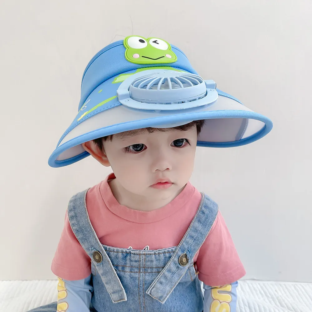 Gorras Sombreros 3-12 años Sombrero con viseras para el sol con ventilador  para bebé niño niña - Sombrero con visera para ventilador Tres engranajes