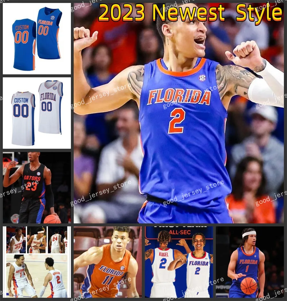 Denzel Aberdeen Aleks Szymczyk Maillot de basket-ball de Floride Kowacie Reeves 20 Jack 2 mai Riley Kugel 33 Jason Jitoboh Florida Gators Maillots cousus sur mesure pour hommes