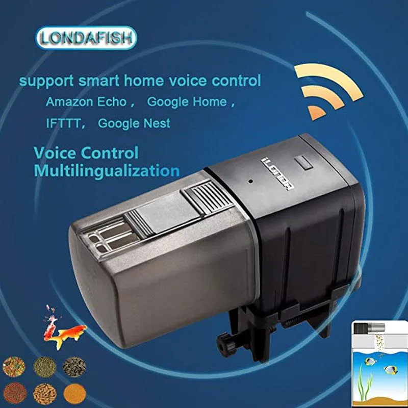 Alimentadores de aquário tanque de peixes inteligente wifi alimentador de peixes automático app temporizador controle quantitativo