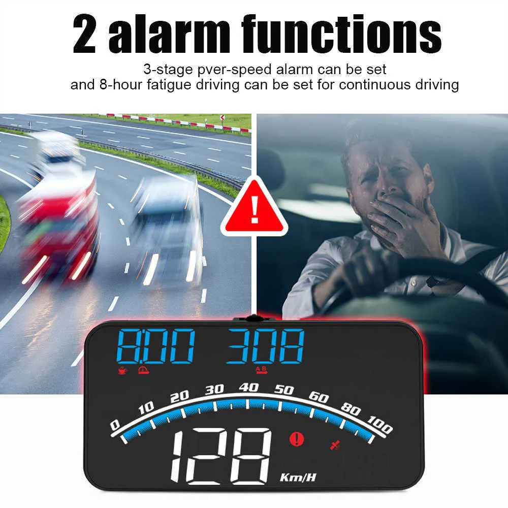 Car Digital Speedometer Head Up Display HUD GPS Odometer Overspeed ...