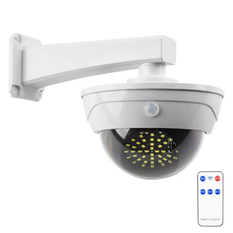 Fausse caméra lumières solaires étanches extérieures pour la protection de la sécurité Monitor de la CCTV CCTV Simulation de simulation de caméra avec télécommande