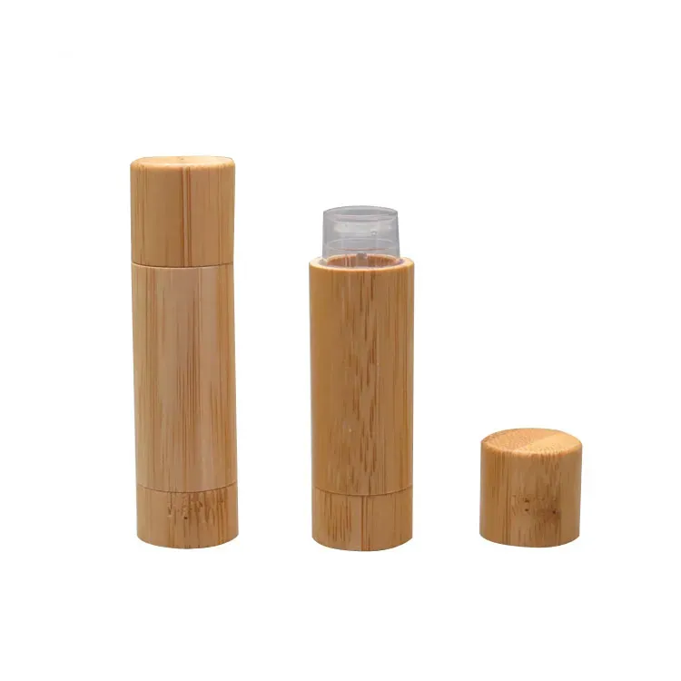 100pcs 5ml bambù professionale cosmetico che riempie direttamente il balsamo per le labbra contenitore 5g vuoto bambù naturale bellezza rossetto qualità del tubo