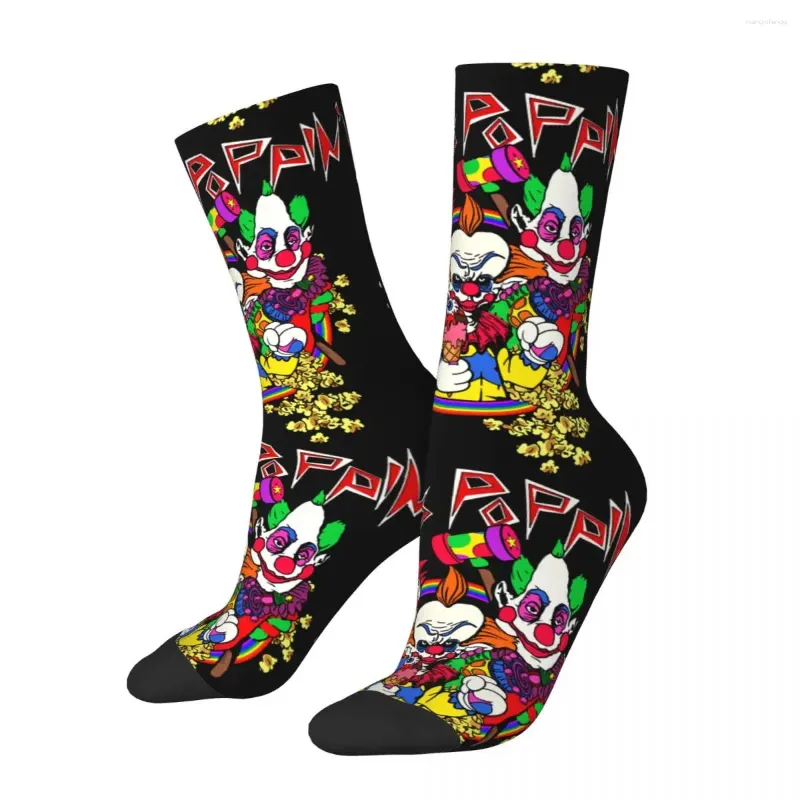 Chaussettes pour hommes Compression drôle ce qui est dans le bleu Blazes rétro tueur Klowns de l'espace Film d'horreur Hip Hop motif équipage chaussette