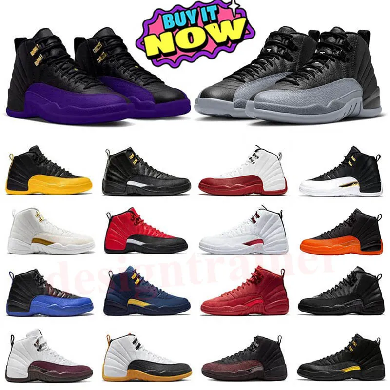 Jumpman 12 12s Chaussures de basket-ball orange brillant Black University Gold Cherry Wolf Gris Gamma Blue Taxi Fiba Playoffs Low Easter Sports Baskets Baskets pour hommes