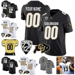 Custom NCAA Colorado Buffaloes 2023 Football Jersey 12 Travis Hunter 2 Shedeur Sanders 3 Dylan Edwards 21 Shilo Sanders 7 Cormani Mcclain 43 1 4