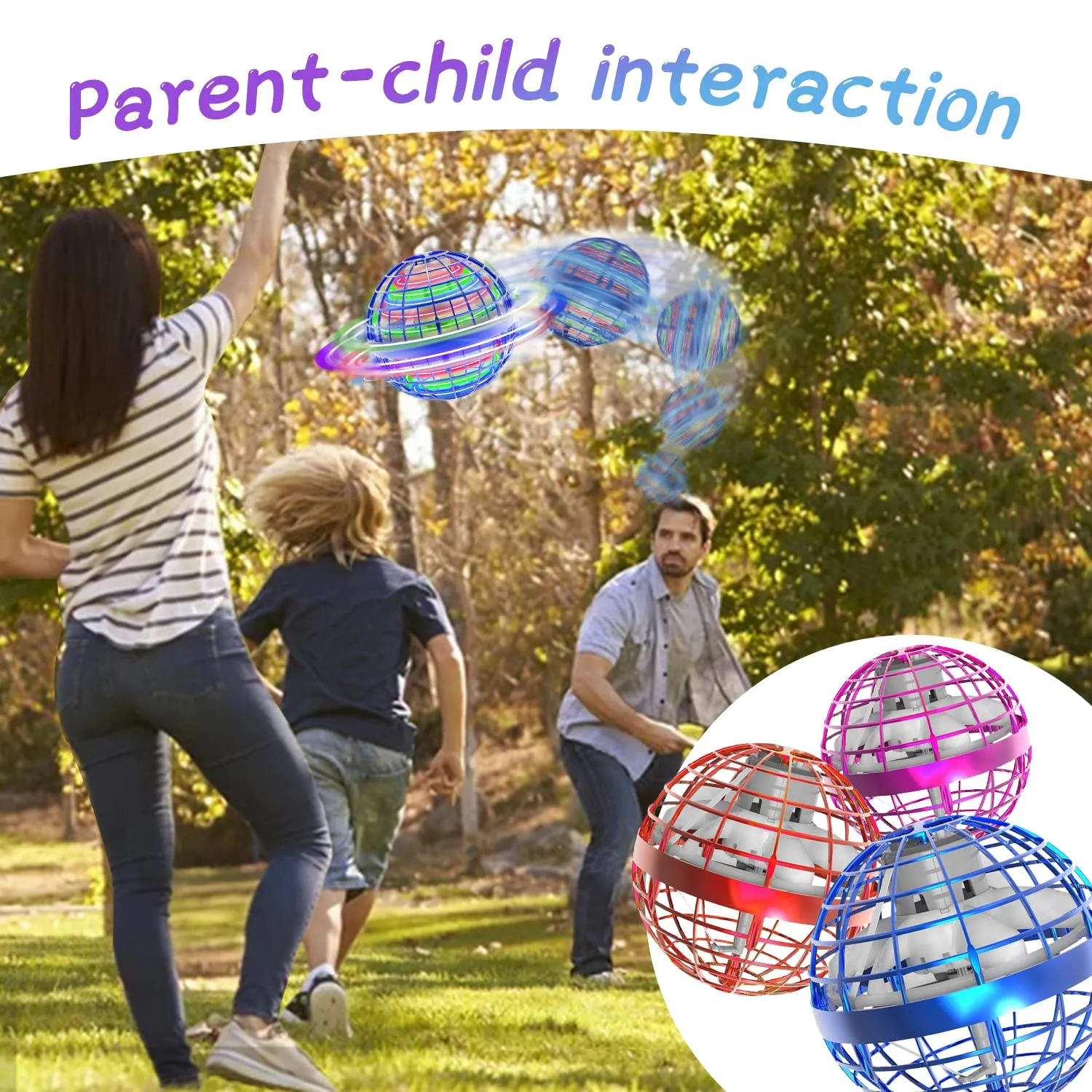 Flying Ball Flying Orb Toys, Soaring Hover Ball, Nebula Orb Boomerang Fly  Spinner Mini drone contrôlé à la main, RGB Light Magic Space UFO Toy pour  enfants adultes, extérieur intérieur - Rose 