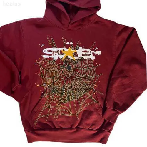Luvtröjor herr Sweatshirts Spder Worldwide Hoodie Storlek Liten Rödbrun Spider Web Young Thug