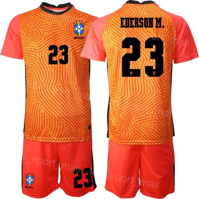 Brazil No23 Ederson White Soccer Country Jersey
