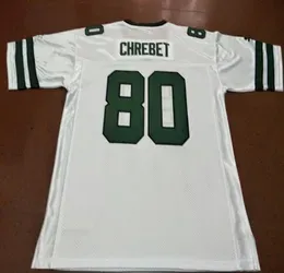 Custom Men 1997 Wayne Chrebet 80 real Full embroidery College Jersey Size S4XL or custom any name or number jersey6893485