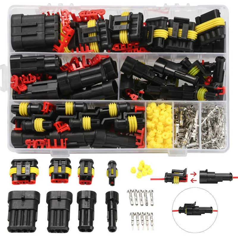 15Kits 2 3 4 Pin Way Sealed Waterproof Electrical Connector Plug - View #3