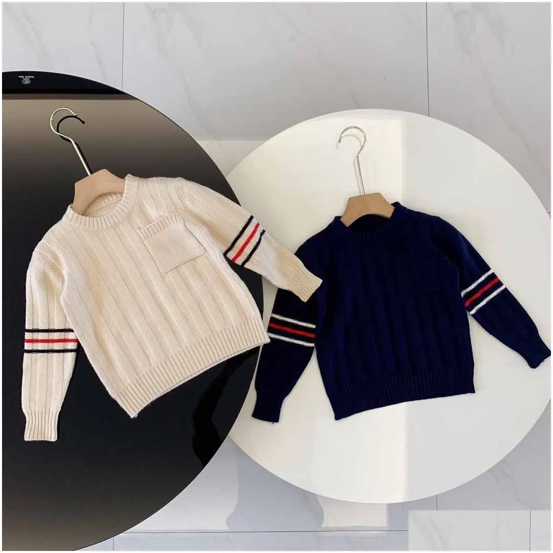 Kids Fashion Sweaters Boys Girls Unisex Baby Pullover Autumn Winter Sweatshirts Children Keep Warm Letter Printed Sweater Jumper Clothing 8