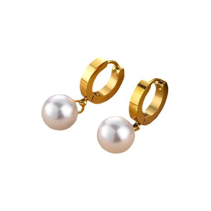 High Quality Shell Women's Fashion Simple Style Long Pearl Earrings Personality Earring