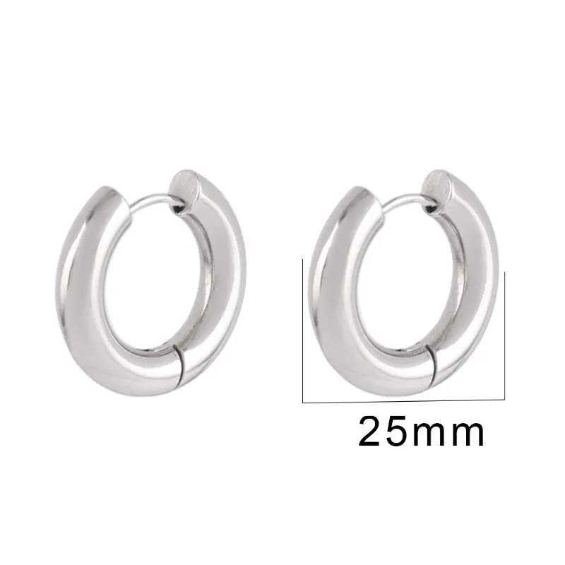 LIUJZZJ 5 Paia Orecchini a Cerchio in Acciaio Inossidabile Piccoli Orecchini a Cerchio Cartilagineo Anelli per Labbra Naso per Uomini e Donne 8/10/12/14/16mm