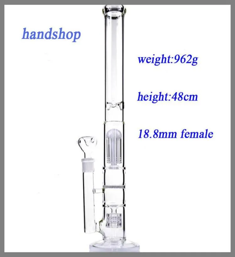 Cam bongs klasikler tasarımı 8 kol ağacı perc petek persolatörü 5mm kalınlığında cam su borusu 18mm kase uzunluğunda 185875802