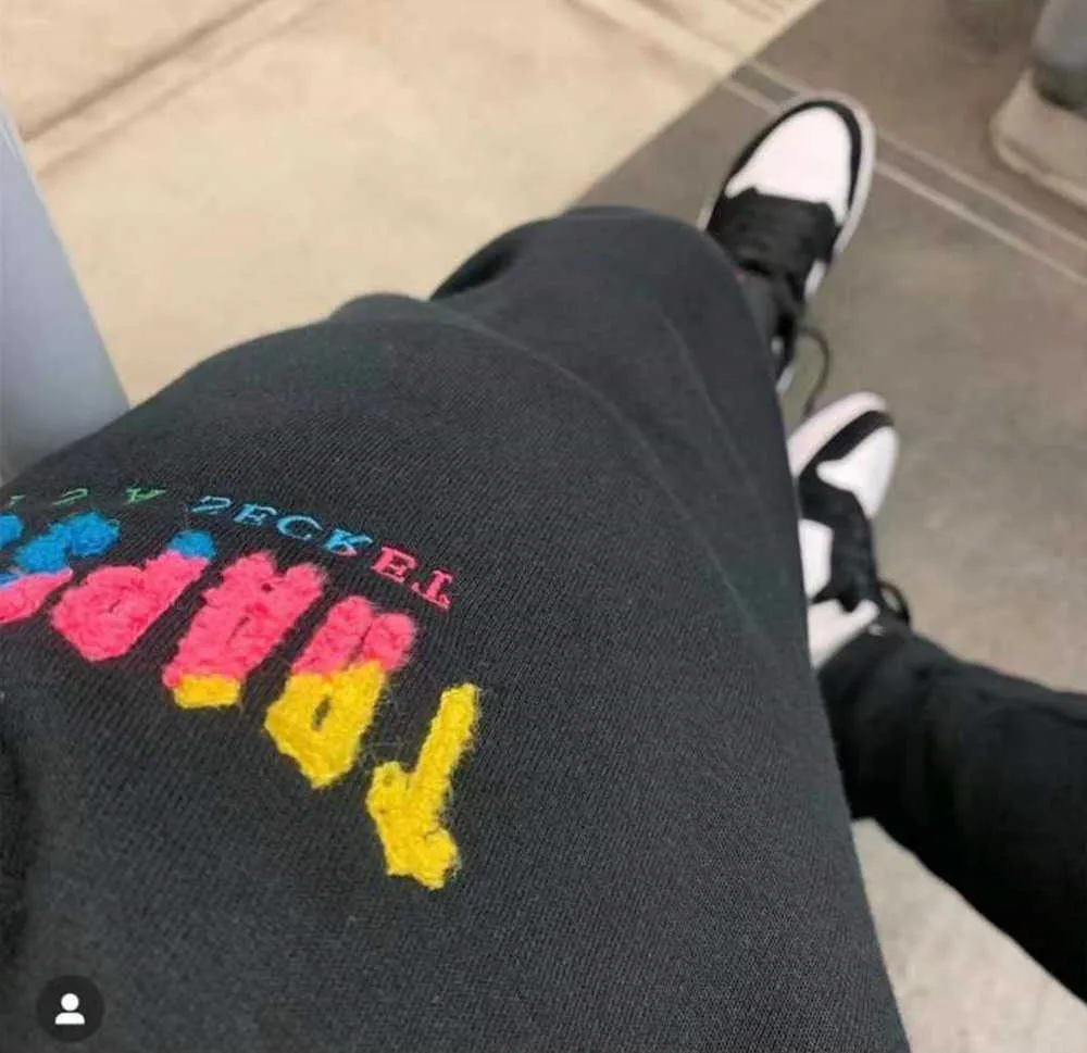 Hoodie Trapstar voller Trainingsanzug Regenbogen-Handtuch-Stickerei Dekodierung Sportbekleidung mit Kapuze Herren- und Damenanzug Reißverschlusshose Größe XL