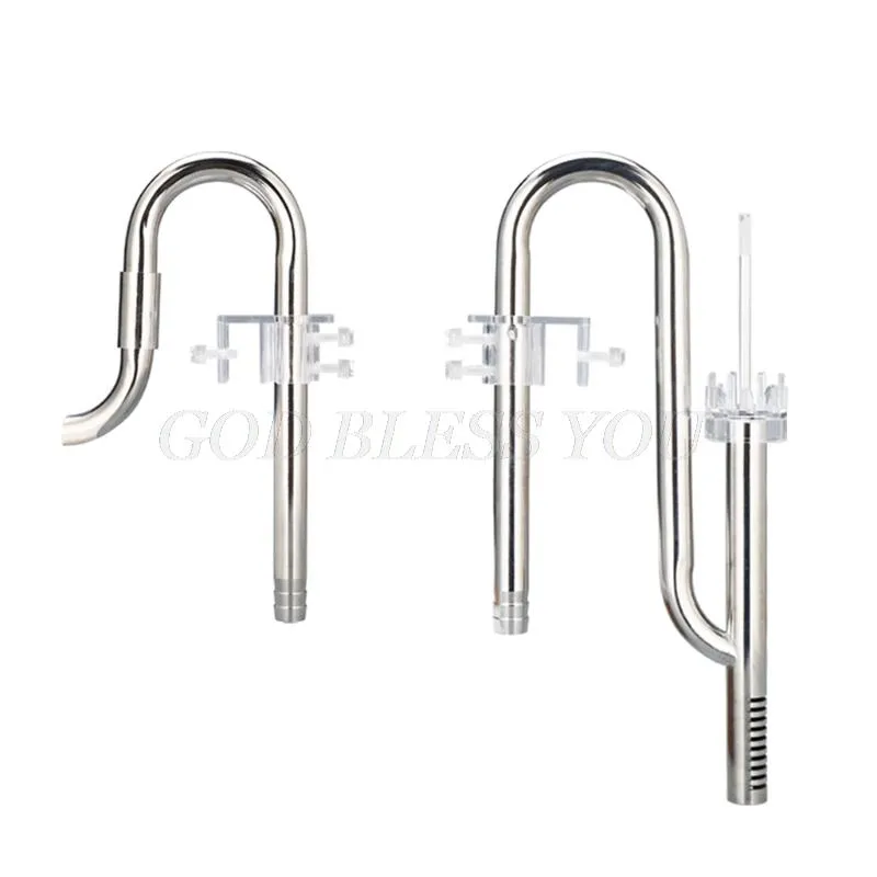 Accessori Acquario Filtro per acquario Afflusso Deflusso Lily Pipe Set di rimozione pellicola olio Tubo in acciaio inossidabile con skimmer di superficie Drop Shipping