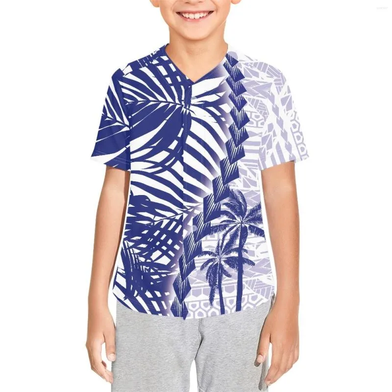 Men's Casual Shirts Polynesian Tribal Tongan Totem Tattoo Tonga Prints Kids Baseball Jersey T Hipster Plain Hip Hop Uniforms Holiday Beach