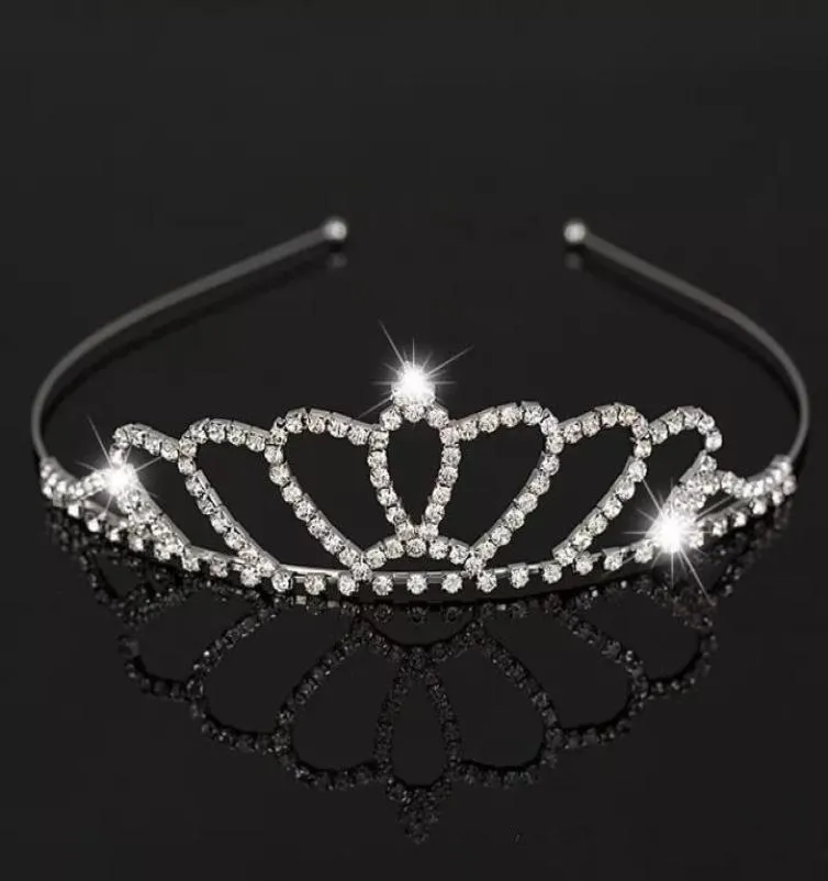 Beautiful Shiny Crystal Bridal Tiara Party Pageant Silver Plated Crown Headband Cheap Wedding Tiaras Accessories MMA16253074334