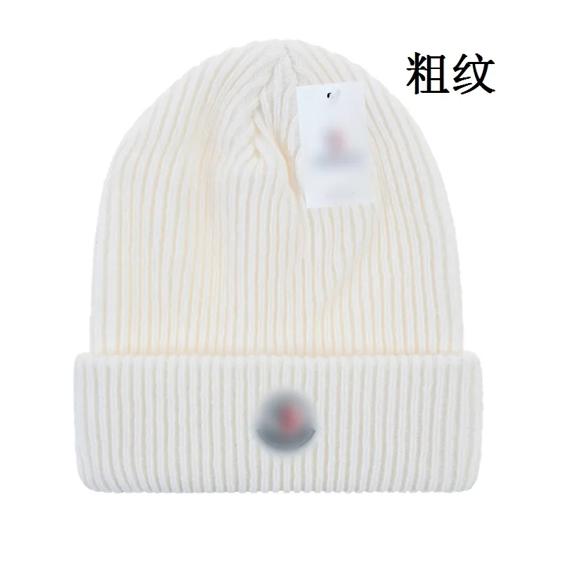 NOUVEAU Designer Bonnet d'hiver tricoté chapeau de laine hommes femmes gros tricot épais chaud fausse fourrure pom chapeaux femme Bonnet k-12