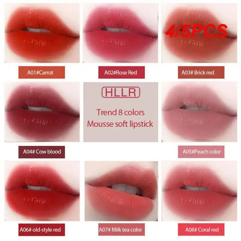 Lipstick 4/5PCS Small Gold Lipstick Brighten Skin Not Easy To Fade Waterproof And Moisturize Matt Lightweight Lipstick Makuep TSLM1 231127