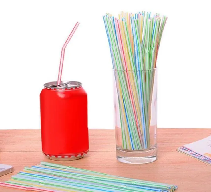 Disposable Dinnerware 1000Pcs Flexible Straws Plastic Drinking Supplies9043840