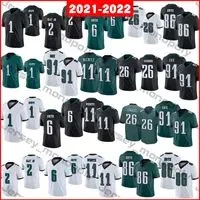 2021-2022 Football Jerseys 1 Jalen Hurts 2 Darius Slay Jr 6 DeVonta Smith 11 Carson Wentz 26 Green Game 86 Zach Ertz 91 Fletcher C298l