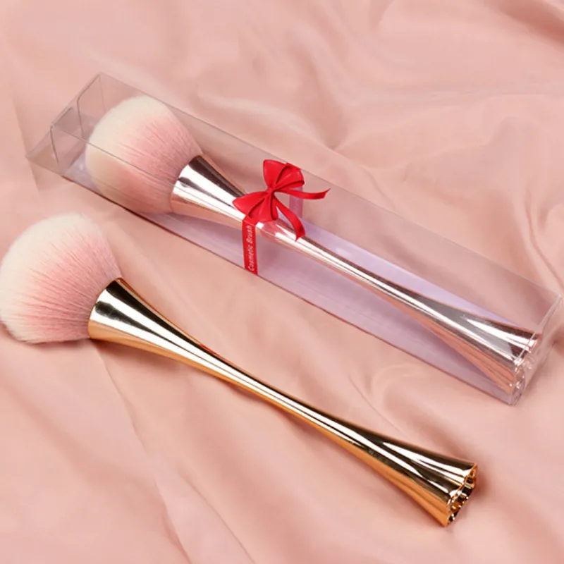 Gold Pink Power Brush Makeup Single Travel Disposible Blusher Make Up Brush Professional Beauty Cosmetics Tool