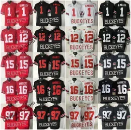 College 2015 Ohio State Buckeyes Jerseys 15 Ezekiel Elliott 16 J.T Barrett 12 Cardale Jones 1 Braxton Miller 97 Ni