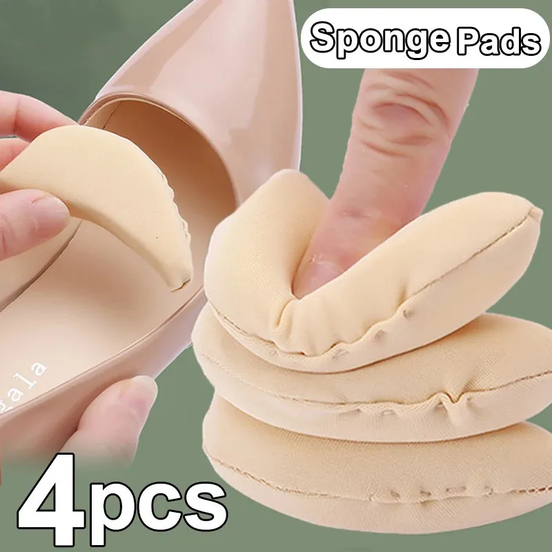 Shoe Parts Accessories 4PCS Women Sponge Forefoot Insert Toe Plug Half Cushion Antipain Front Long Top Filler Adjustment 231124