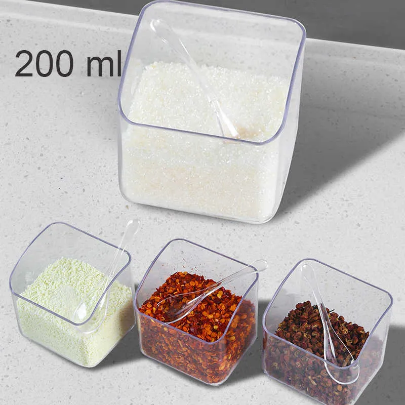 Wall Mounted Spice Rack Kitchen Seasoning Holder Punch Free Spice Jars ...