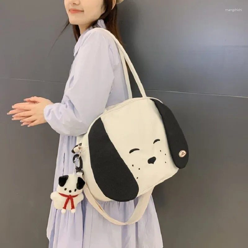 Borse da sera Borsa per cuccioli carini Donna giapponese Tempo libero Versatile studente Borsa a tracolla Ragazza cartone animato Spalla portatile da donna