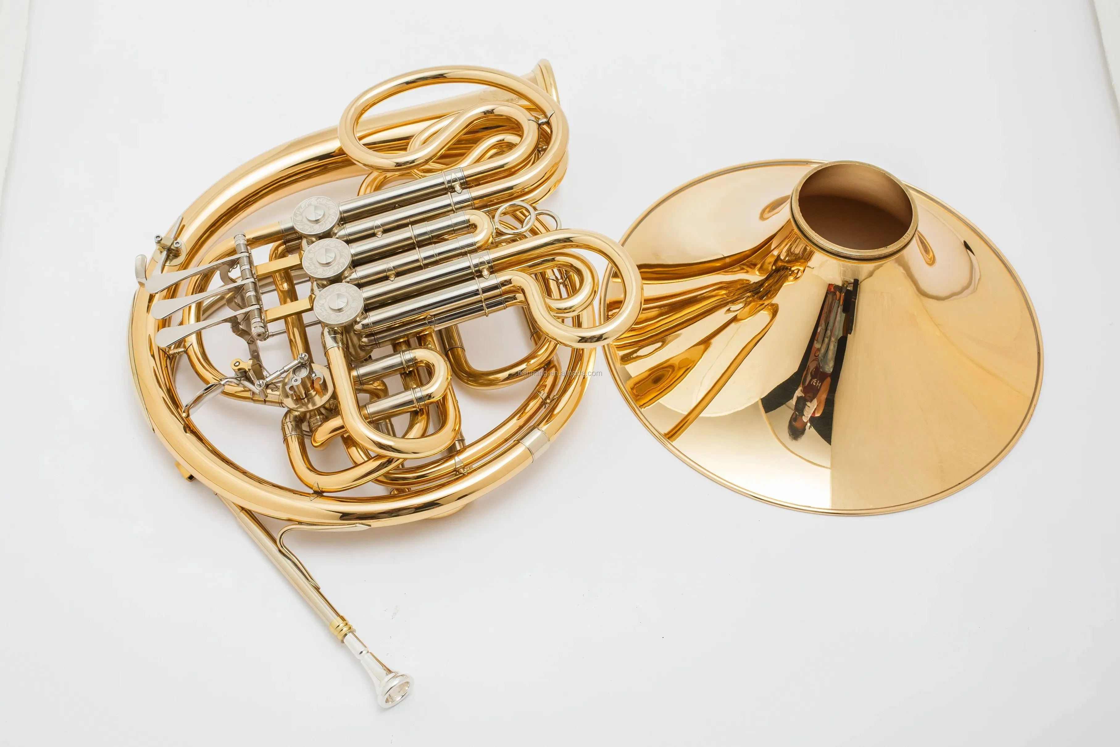 Gold Brass Body 4key podwójny profesjonalny francuski róg OEM