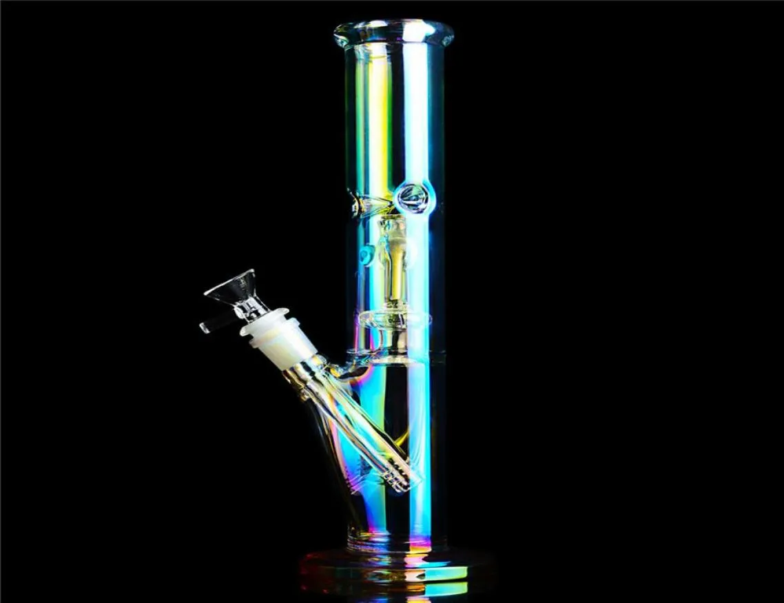 Gerade Glasbongs GROßES gerades Rohr Glas Wasserpfeife Bong mit dickem Eisfänger Cooler Shisha-Diffusor Downstem Perkolator1107111