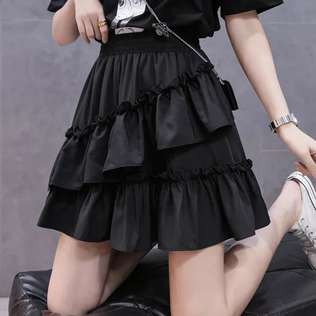 Black ruffle top skirt 5xl