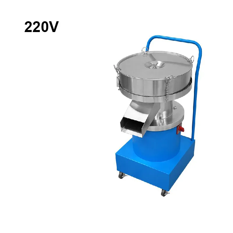 Polvere di rivestimento commerciale Macchina per la selezione della farina di buona qualità Piccolo filtro a vibrazione elettrica per latte di soia in acciaio inossidabile