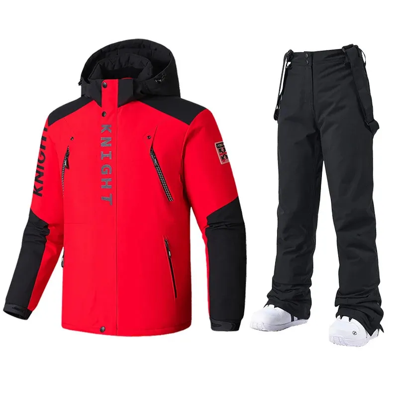 Skiing Suits Winter Men Ski Jacket And Pants Thick Warm Windproof Ski Suit Male Snowboard Snow Coat Male Ski Equipment Outdoor Camping Brand 231127