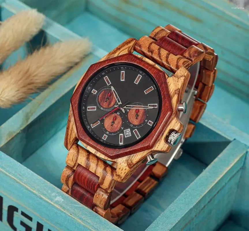 Relojes De Pulsera Relojes De Madera Grabados Para Hombres Reloj