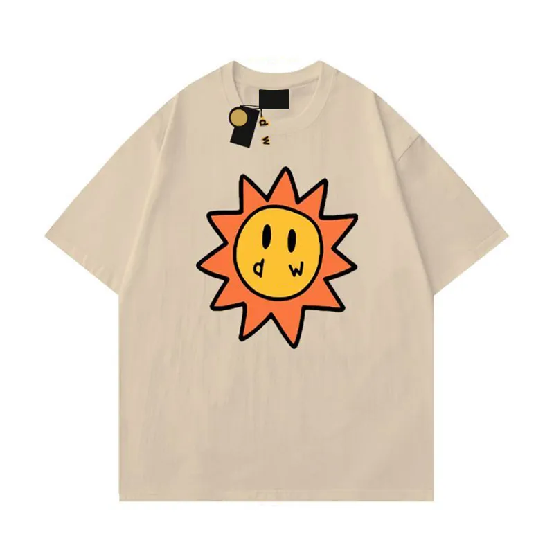 Top Drawdrew T Shirt Woman Men Designer T Shirt Smiley Sun Playing Cards Tee Drawdrew T Shirt Graphic Tee Drew Tshirt Summer Clothe Short Sleeve Casual Tee 849