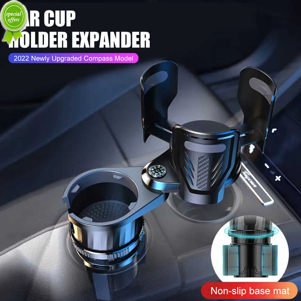 2022 nieuwste dubbele autocuphouder expander multifunction drink adapter verstelbare uitbreidbare bekerholder autopophouder adapter