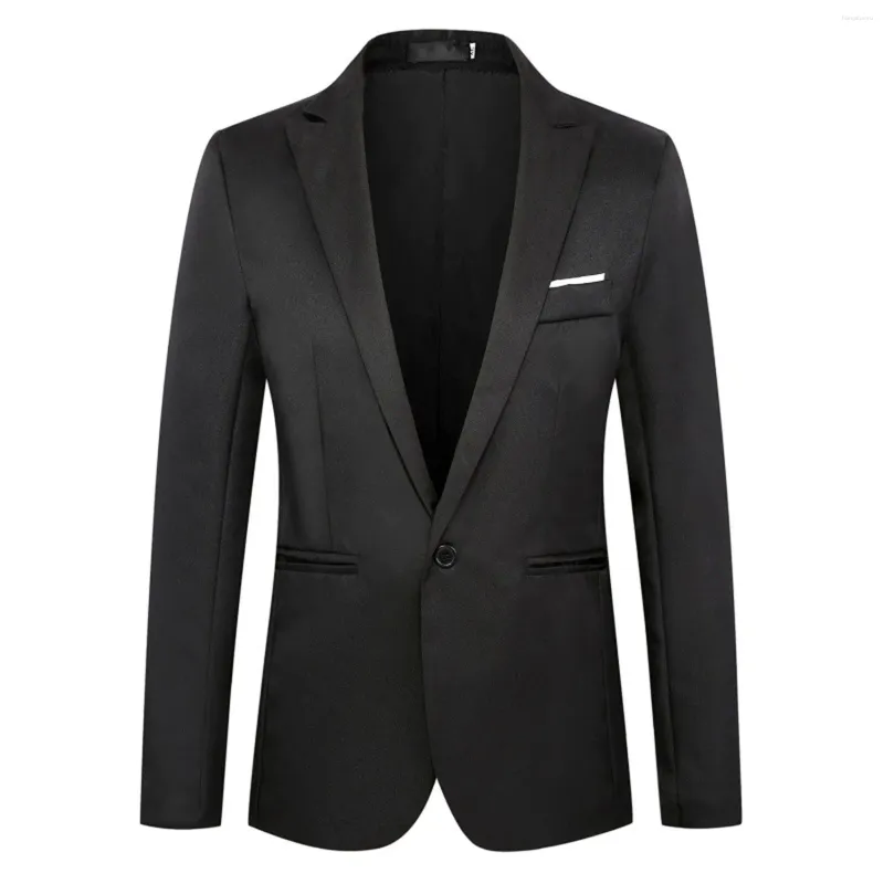 Abiti da uomo Abito da uomo in tinta unita Giacca slim fit Cappotto con bottoni Blazer Abito da sposa business-top Party per uomo Terno Masculio