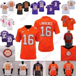 Clemson Tigers Football Jersey NCAA College Hunter Renfrow Travis Etienne Jr. Tee Higgins DeAndre Hopkins C.J. Spiller Steve Fuller Isaiah S