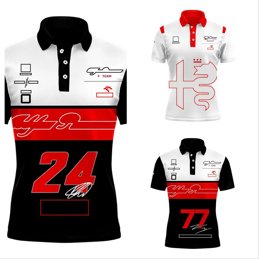 Nuevo traje de carreras de camiseta de manga corta conmemorativo de F1 para la temporada 2023 Traje de carreras de Fórmula Uno personalizado para ropa de trabajo de automóviles