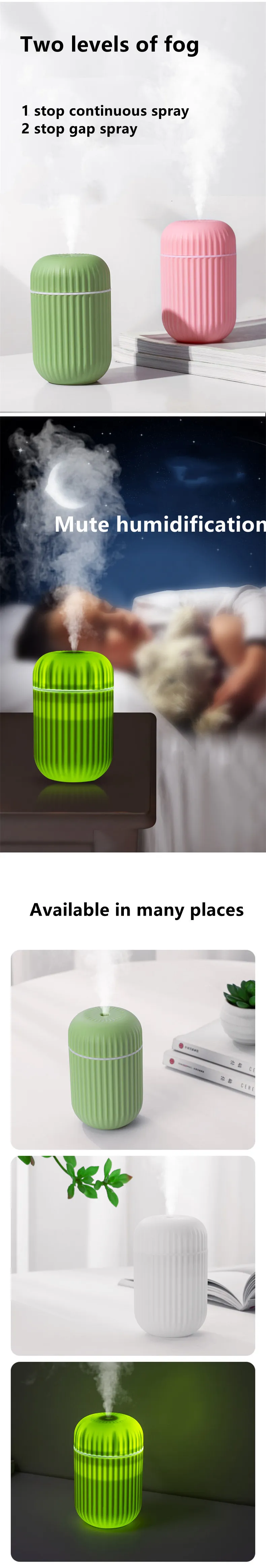 Funshing FunShing 180ml Mini USB Air Humidifier Car Aroma Diffuser Ultrasonic ...